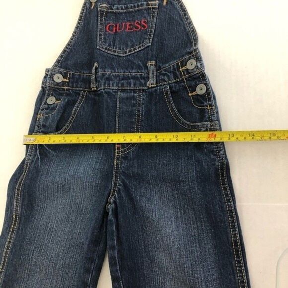 Guess Denim Overalls. Size 4T. Gender Neutral 100% Cotton All Seasons - Picture 8 of 13